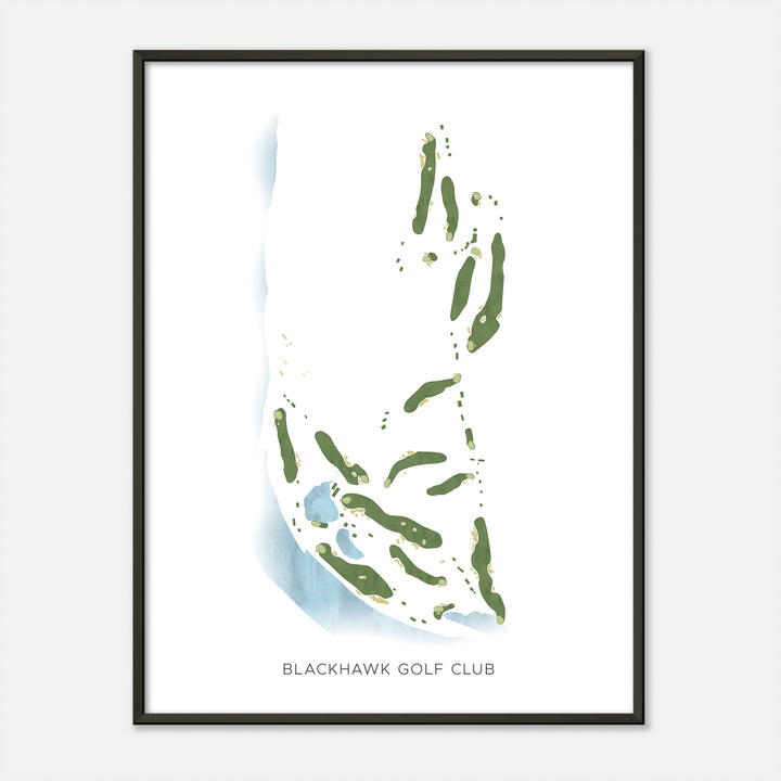 Print of Blackhawk Golf Club Modern Map