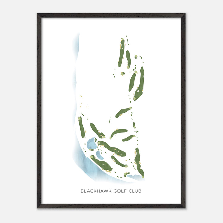 Print of Blackhawk Golf Club Modern Map