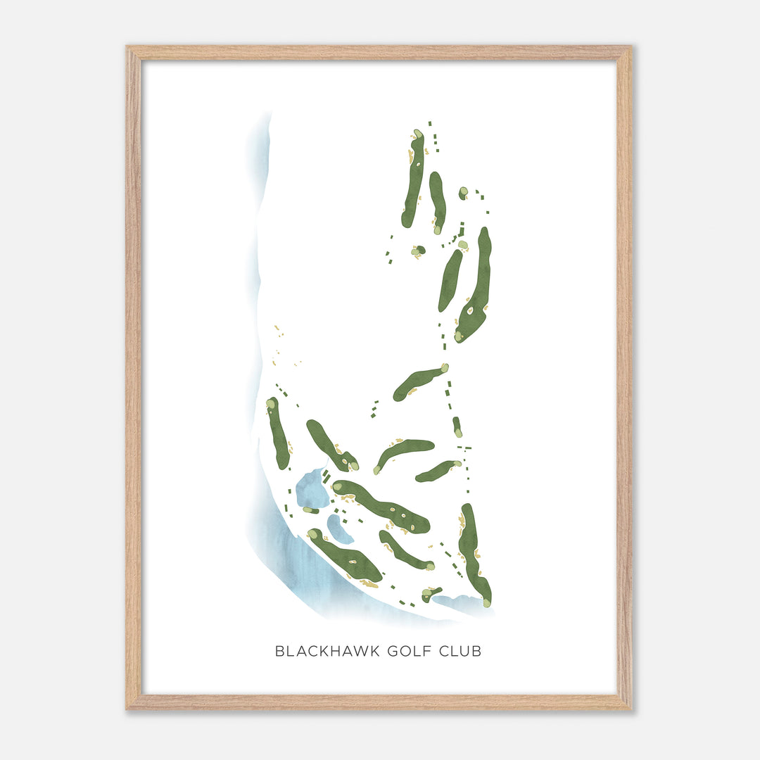 Print of Blackhawk Golf Club Modern Map