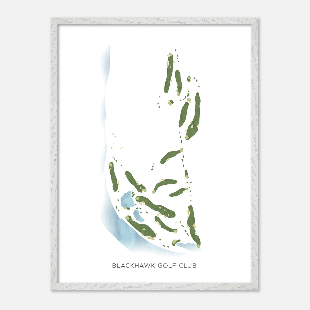 Print of Blackhawk Golf Club Modern Map