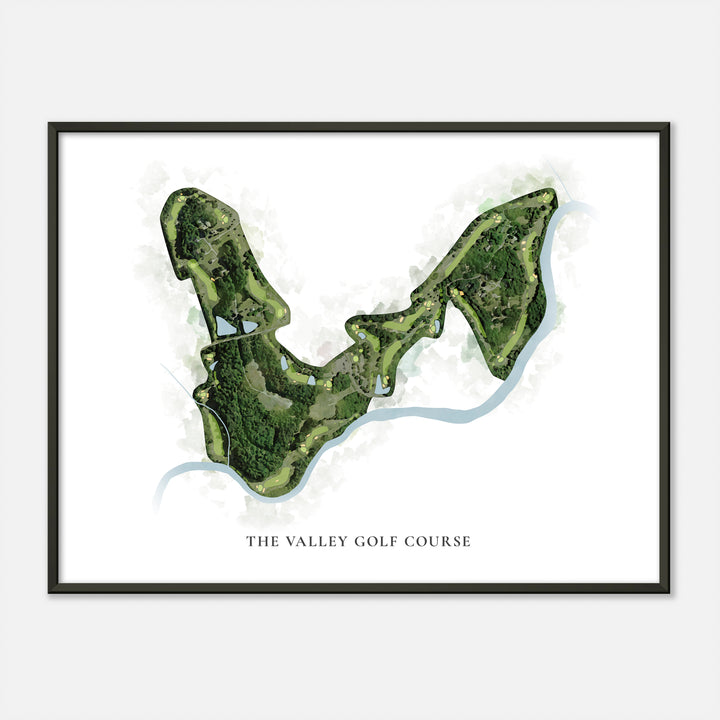 Print of The Valley Golf Course Classic Map
