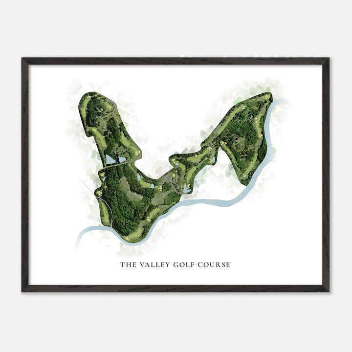 Print of The Valley Golf Course Classic Map