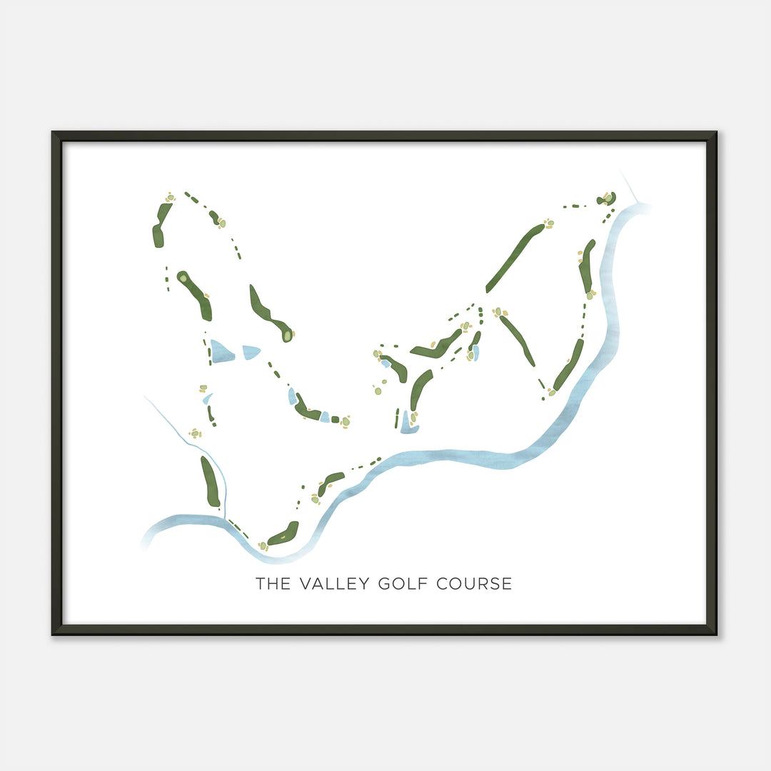Print of The Valley Golf Course Modern Map