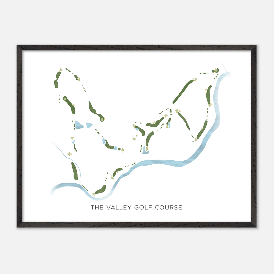 Print of The Valley Golf Course Modern Map