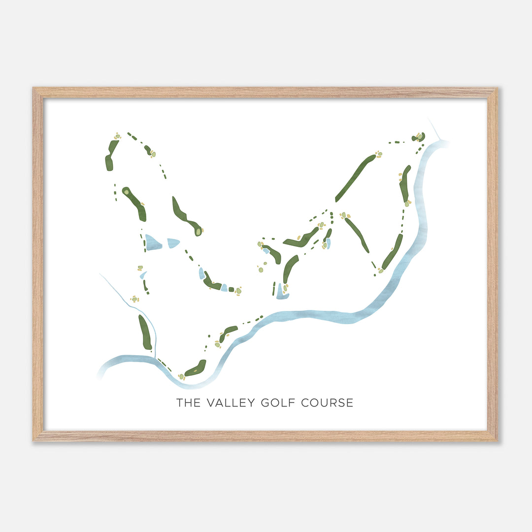 Print of The Valley Golf Course Modern Map