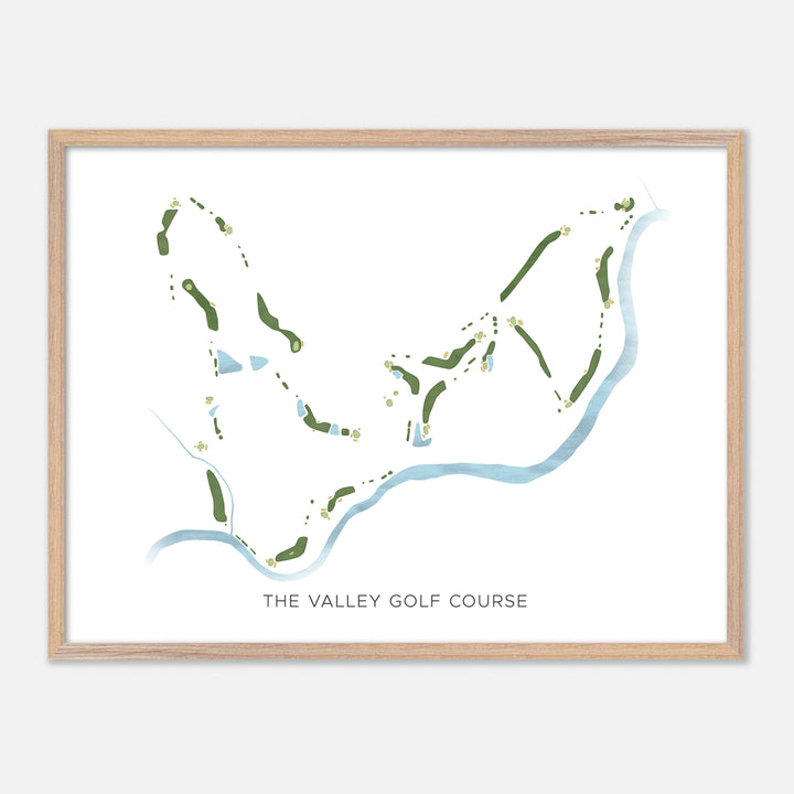 Print of The Valley Golf Course Modern Map