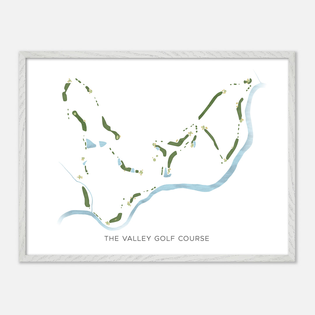 Print of The Valley Golf Course Modern Map