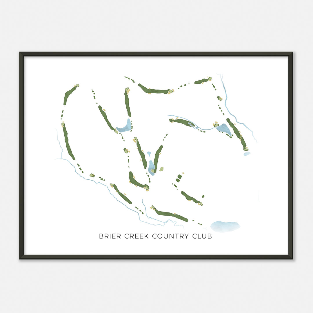Print of Brier Creek Country Club Modern Map