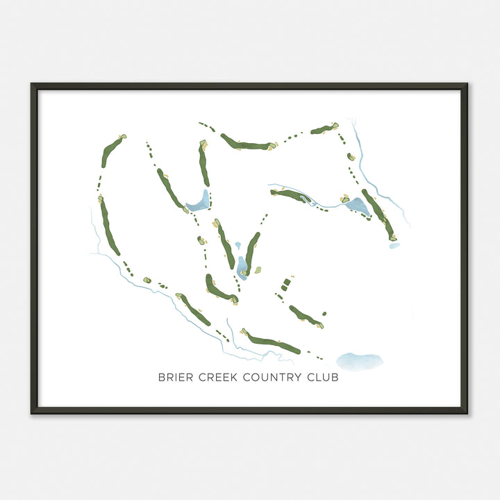 Print of Brier Creek Country Club Modern Map