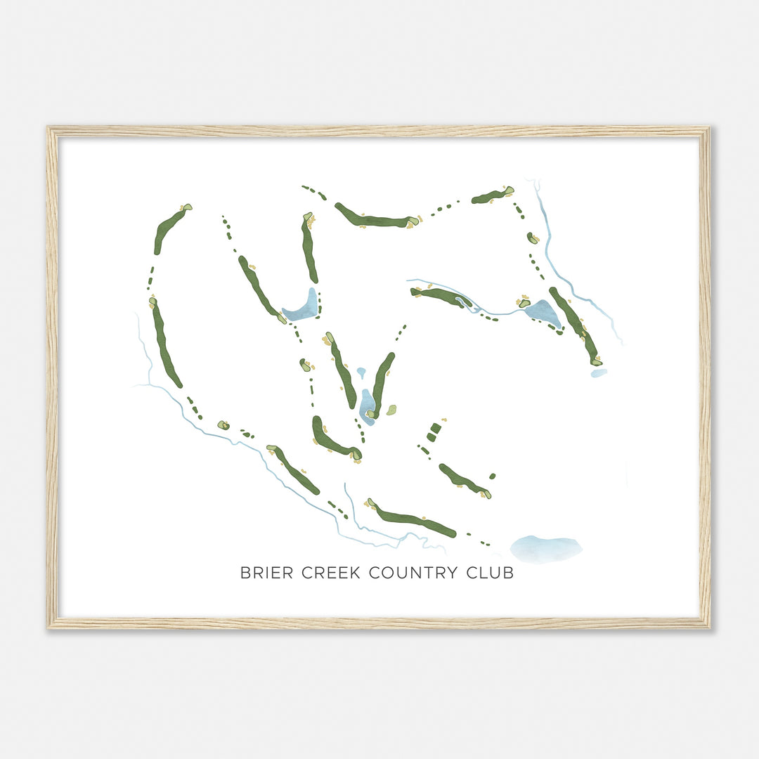 Print of Brier Creek Country Club Modern Map