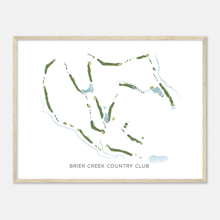 Print of Brier Creek Country Club Modern Map