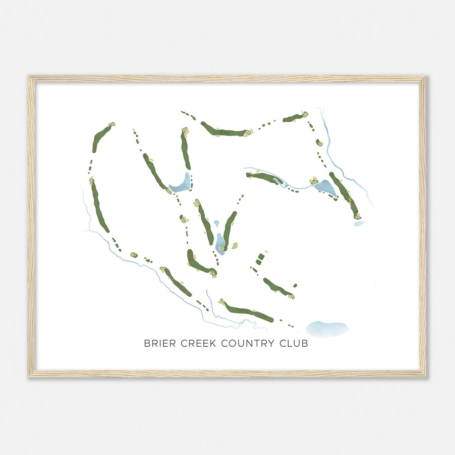 Print of Brier Creek Country Club Modern Map