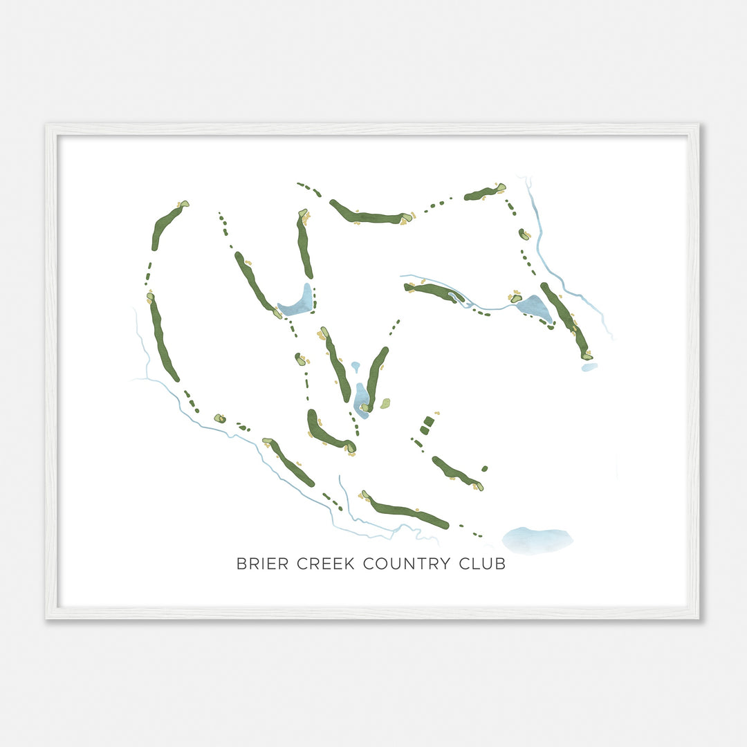 Print of Brier Creek Country Club Modern Map