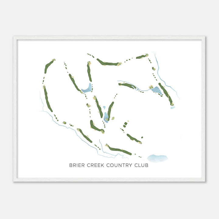 Print of Brier Creek Country Club Modern Map