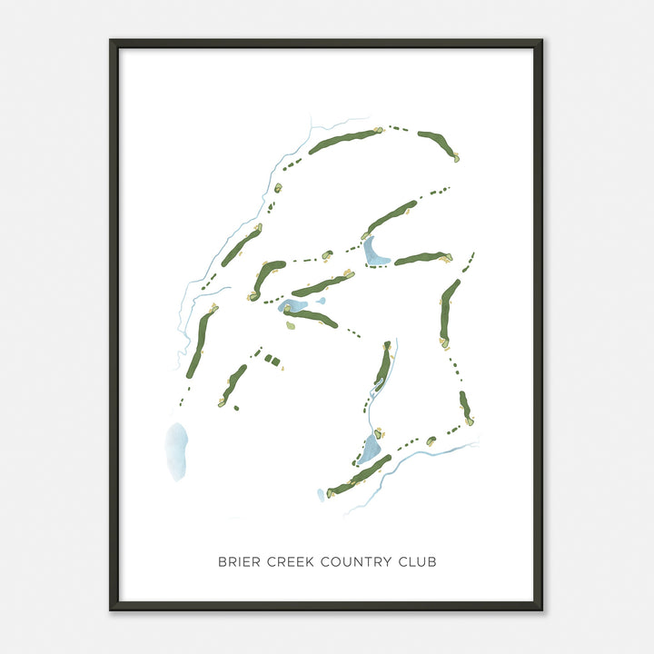 Print of Brier Creek Country Club Modern Map
