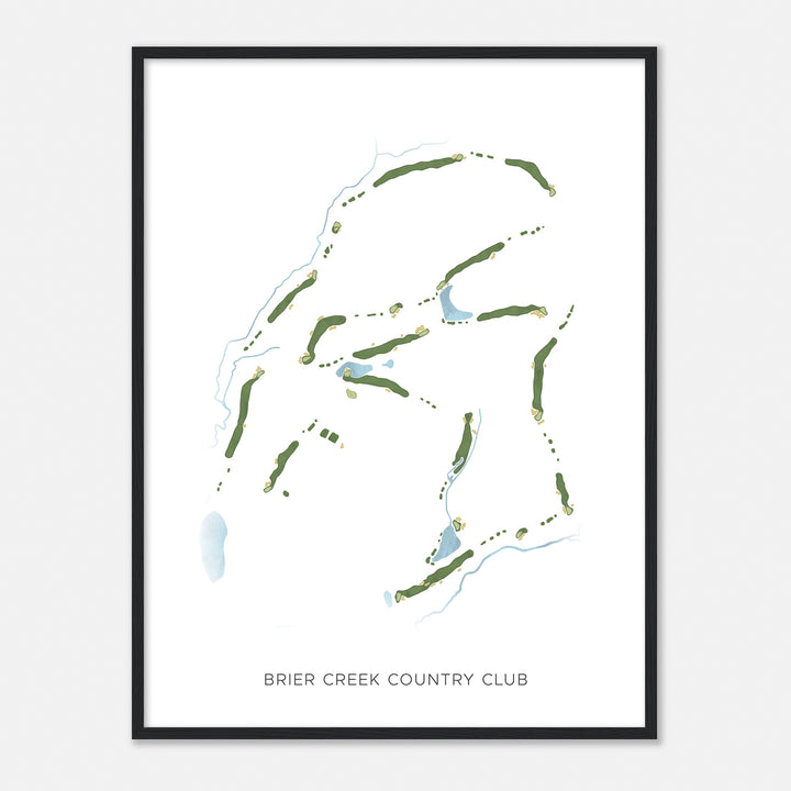Print of Brier Creek Country Club Modern Map