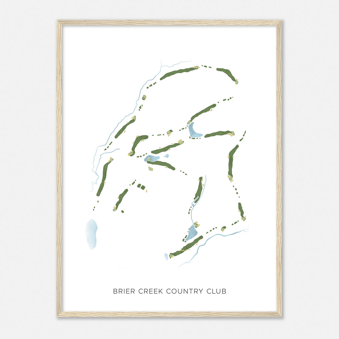 Print of Brier Creek Country Club Modern Map