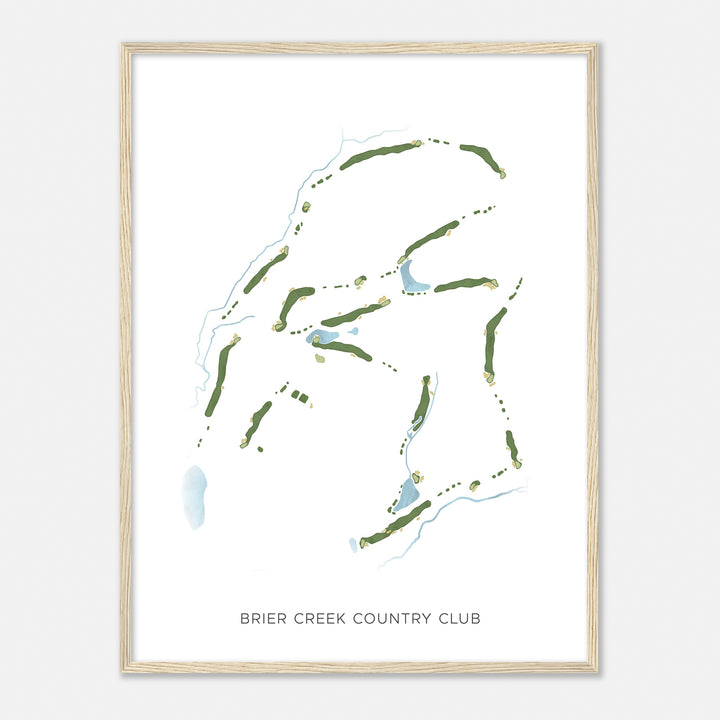 Print of Brier Creek Country Club Modern Map