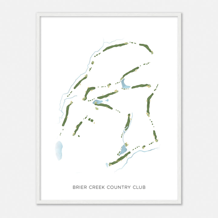 Print of Brier Creek Country Club Modern Map