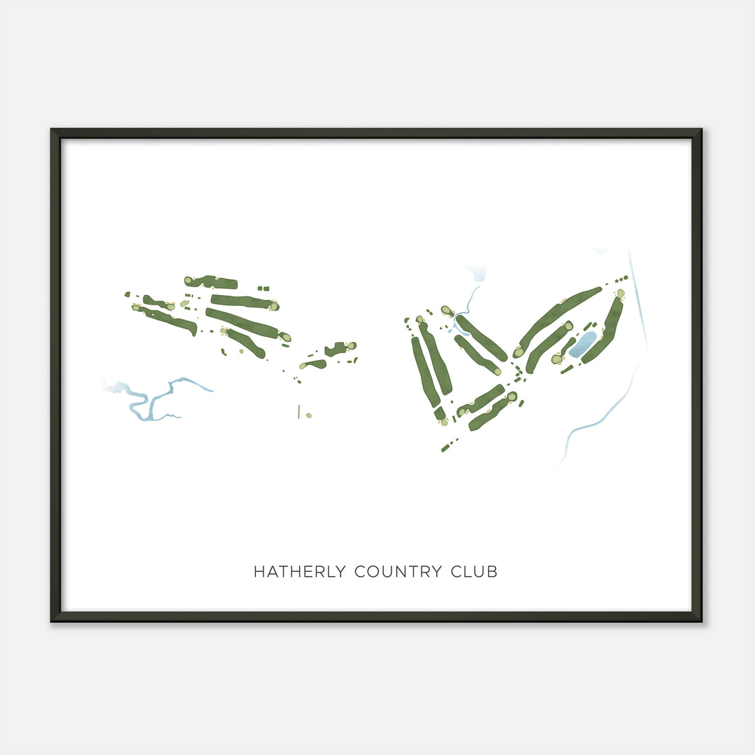 Print of Hatherly Country Club Modern Map