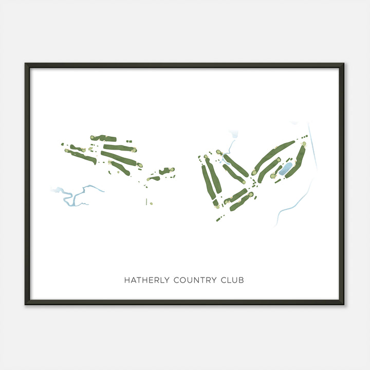 Print of Hatherly Country Club Modern Map
