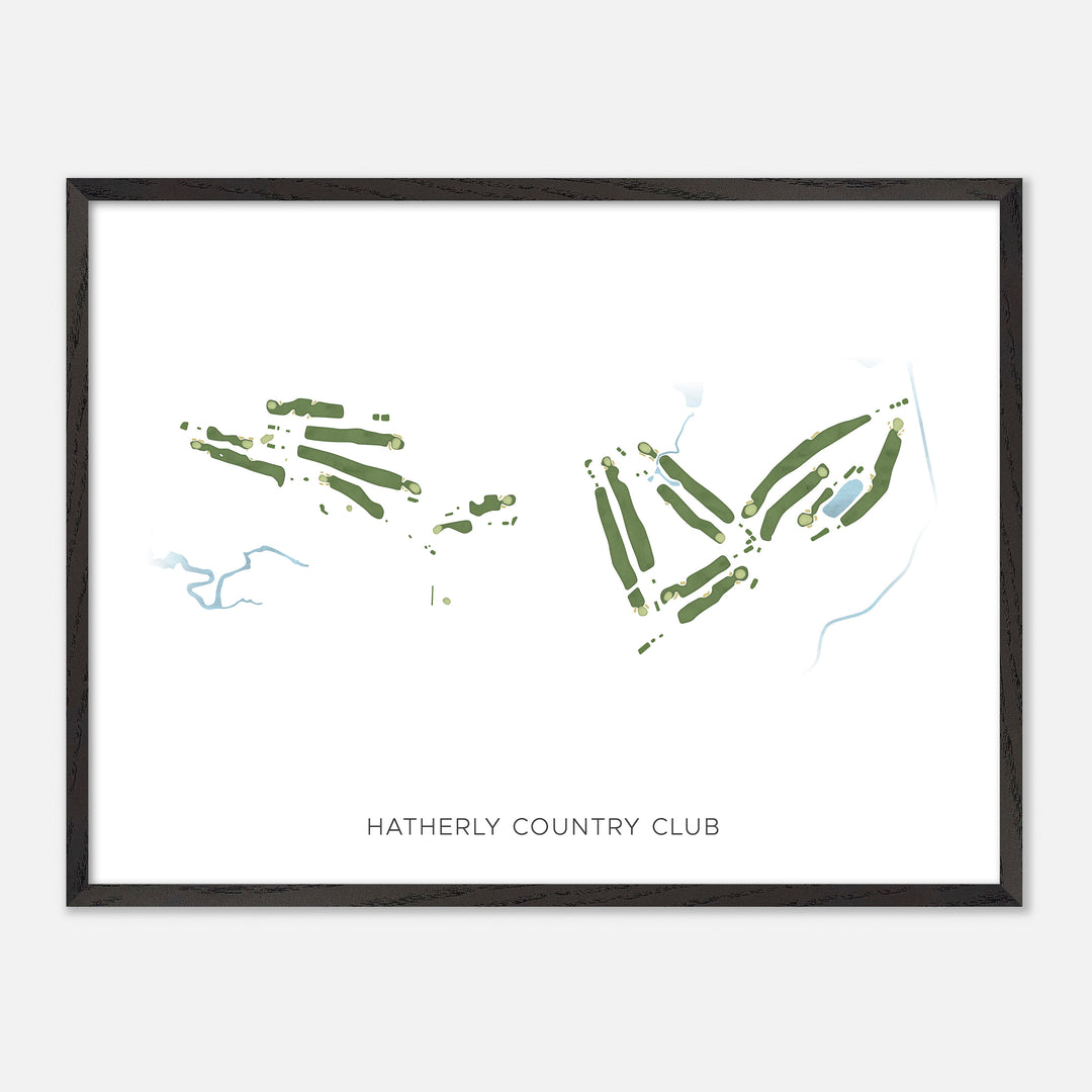 Print of Hatherly Country Club Modern Map