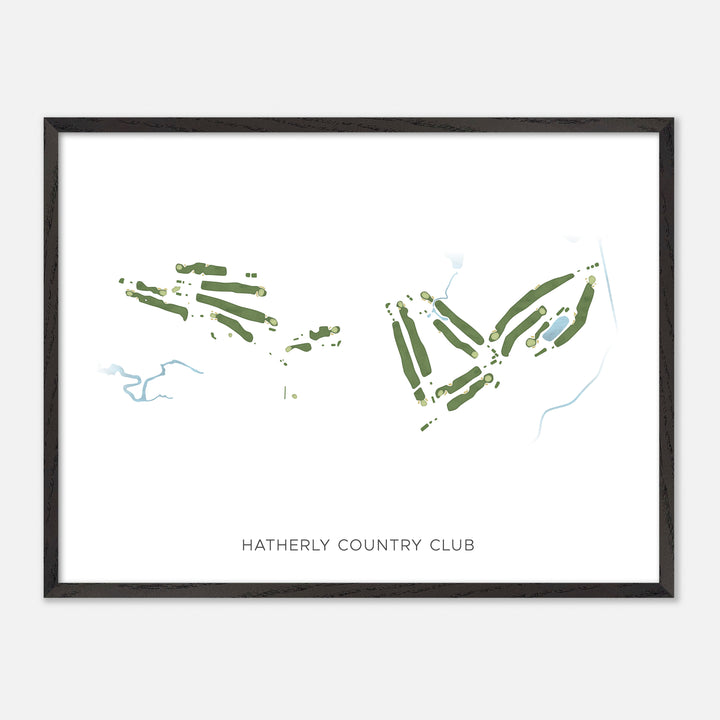 Print of Hatherly Country Club Modern Map