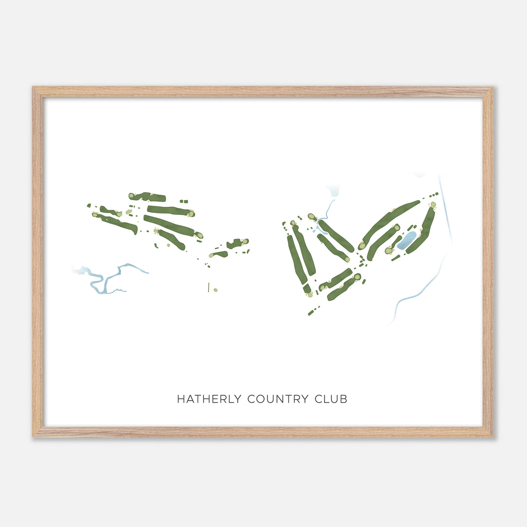 Print of Hatherly Country Club Modern Map