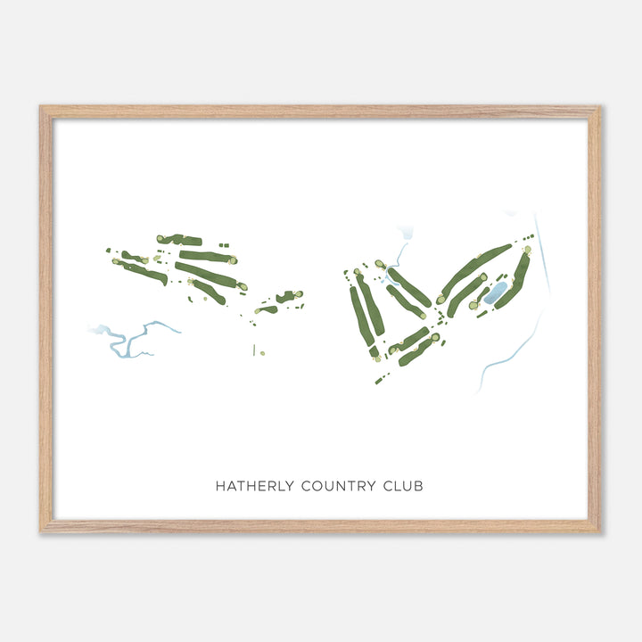 Print of Hatherly Country Club Modern Map