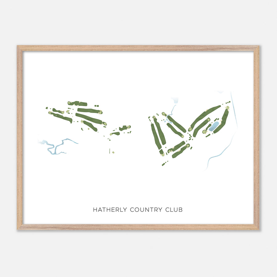 Print of Hatherly Country Club Modern Map