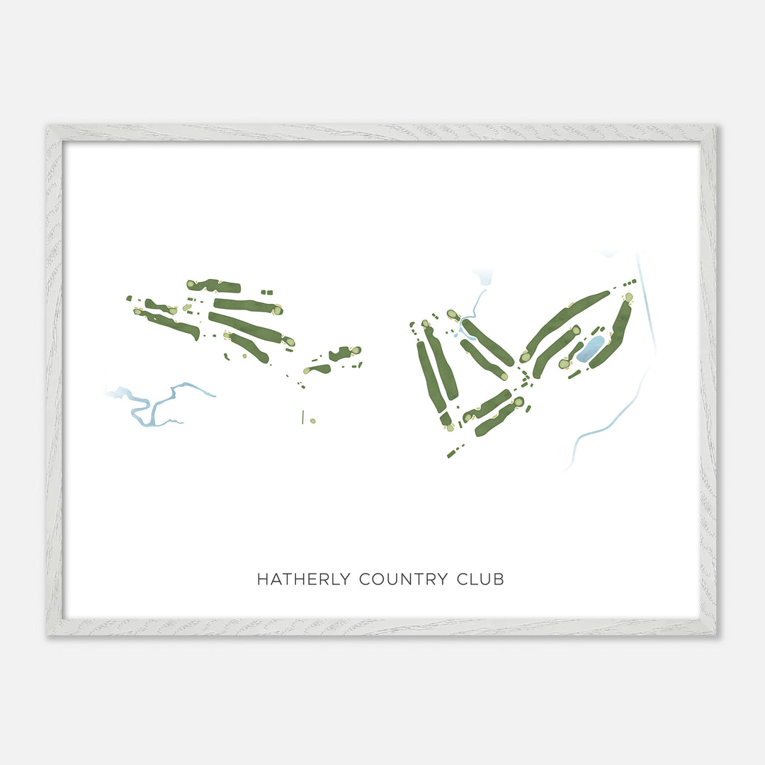 Print of Hatherly Country Club Modern Map