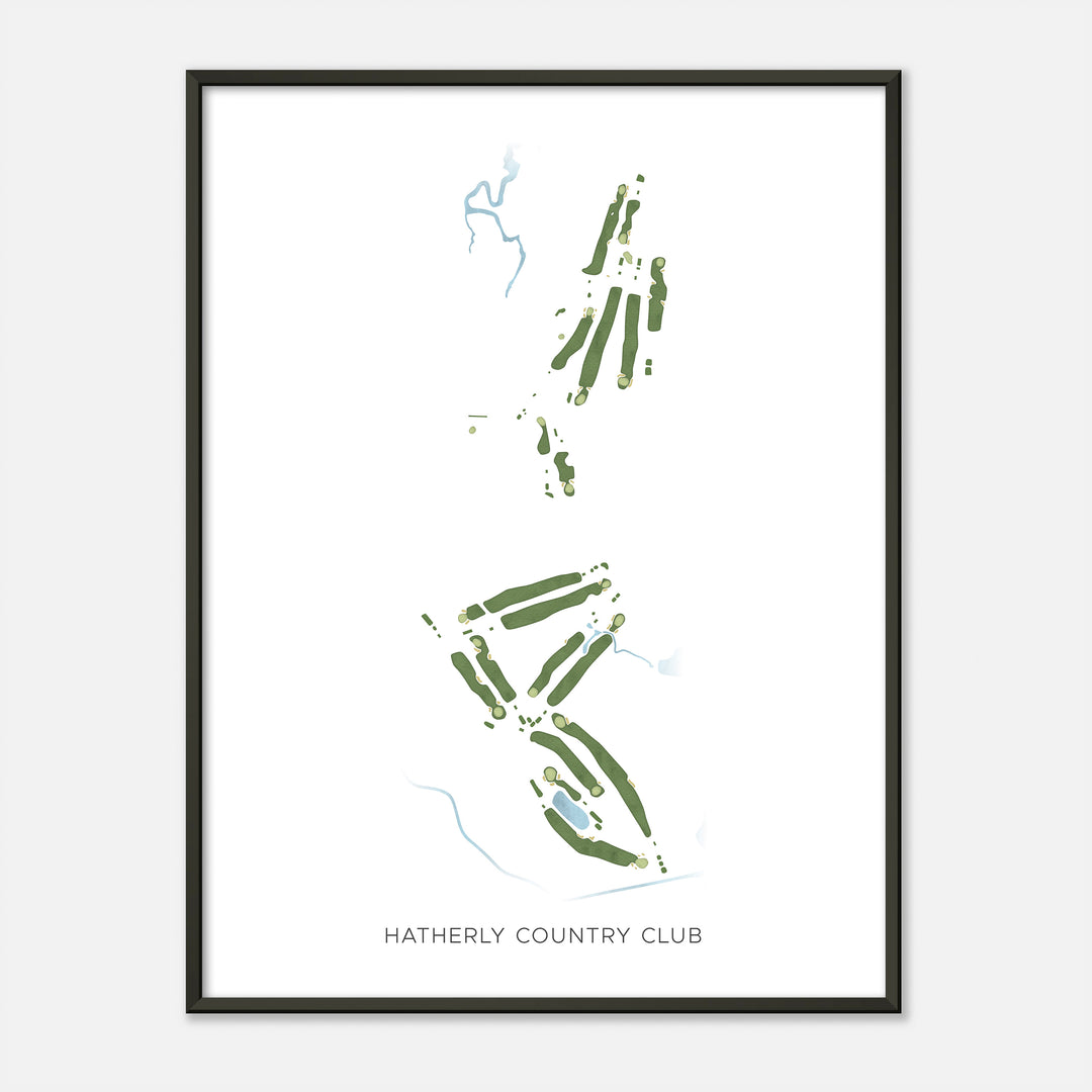 Print of Hatherly Country Club Modern Map