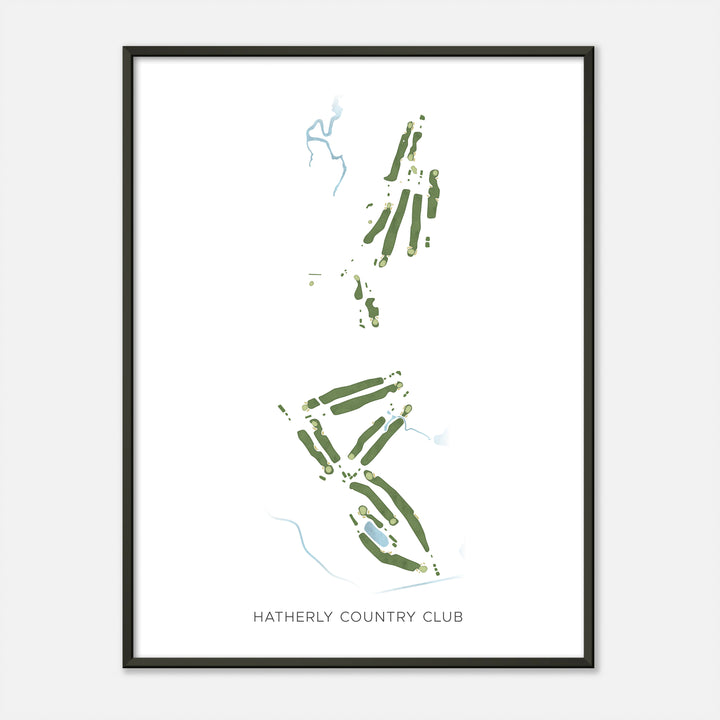 Print of Hatherly Country Club Modern Map