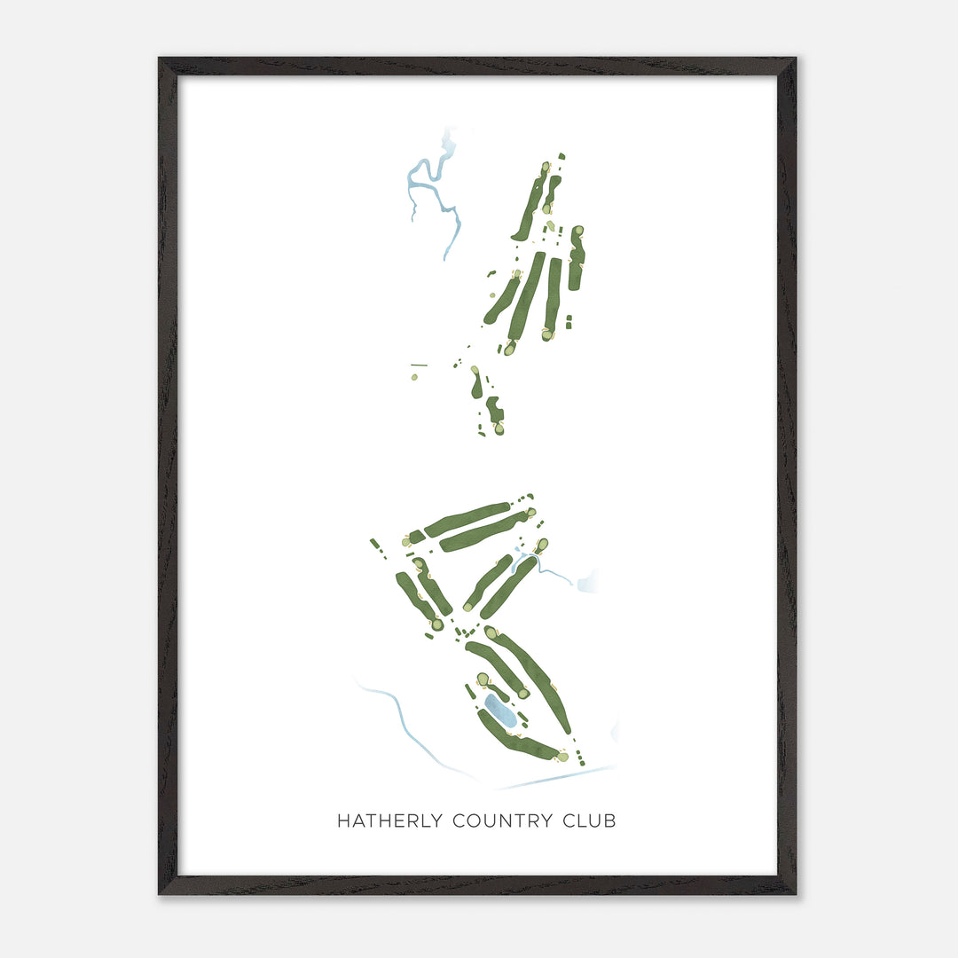 Print of Hatherly Country Club Modern Map