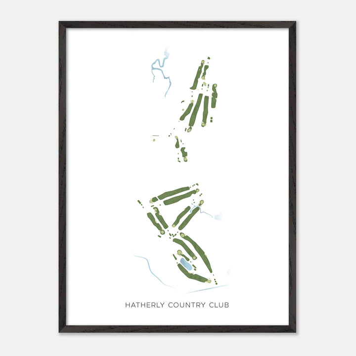 Print of Hatherly Country Club Modern Map