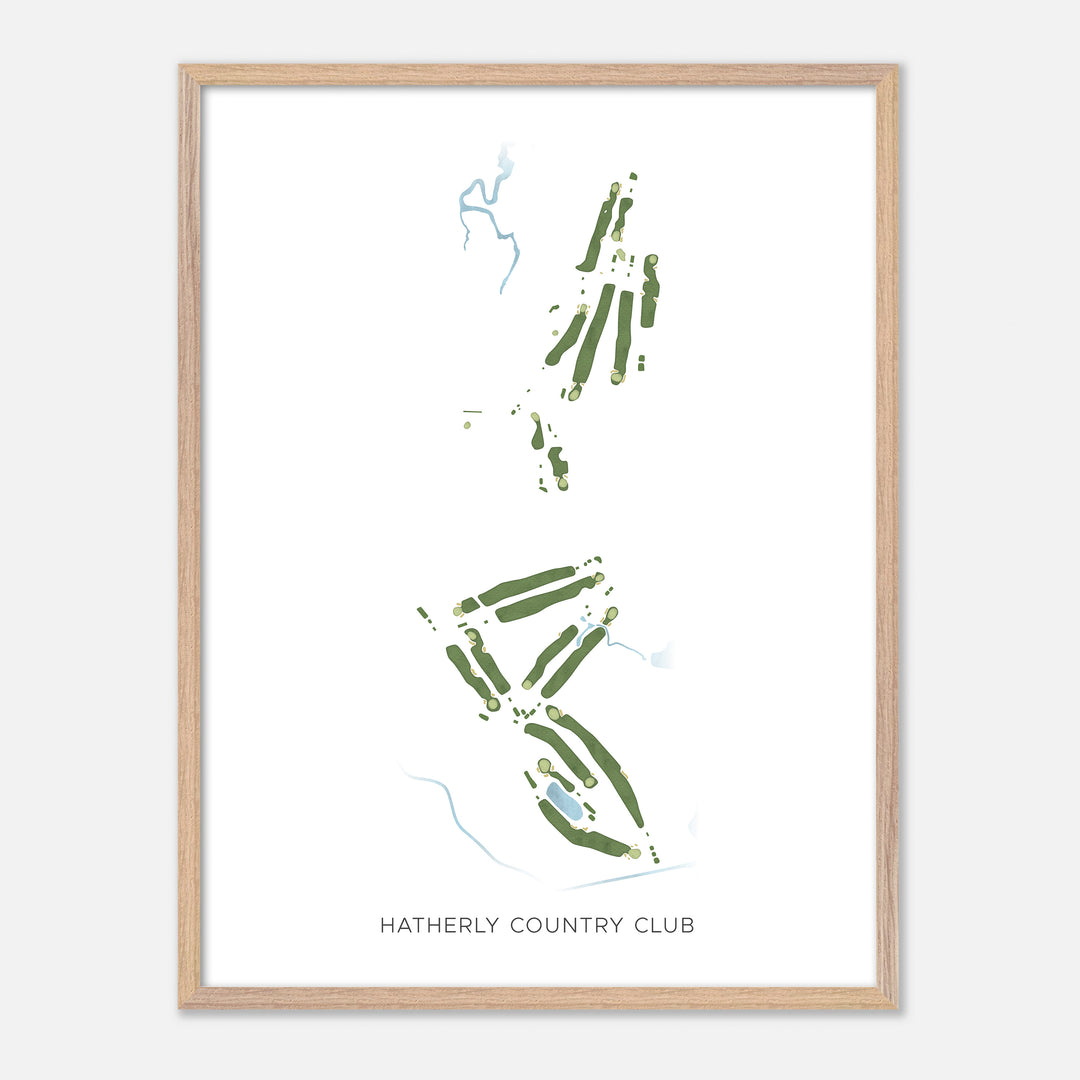Print of Hatherly Country Club Modern Map
