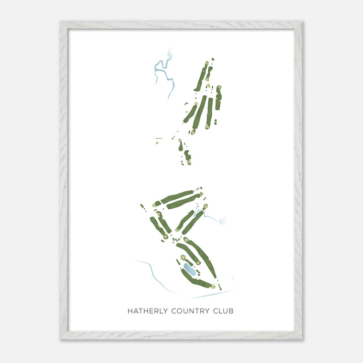 Print of Hatherly Country Club Modern Map