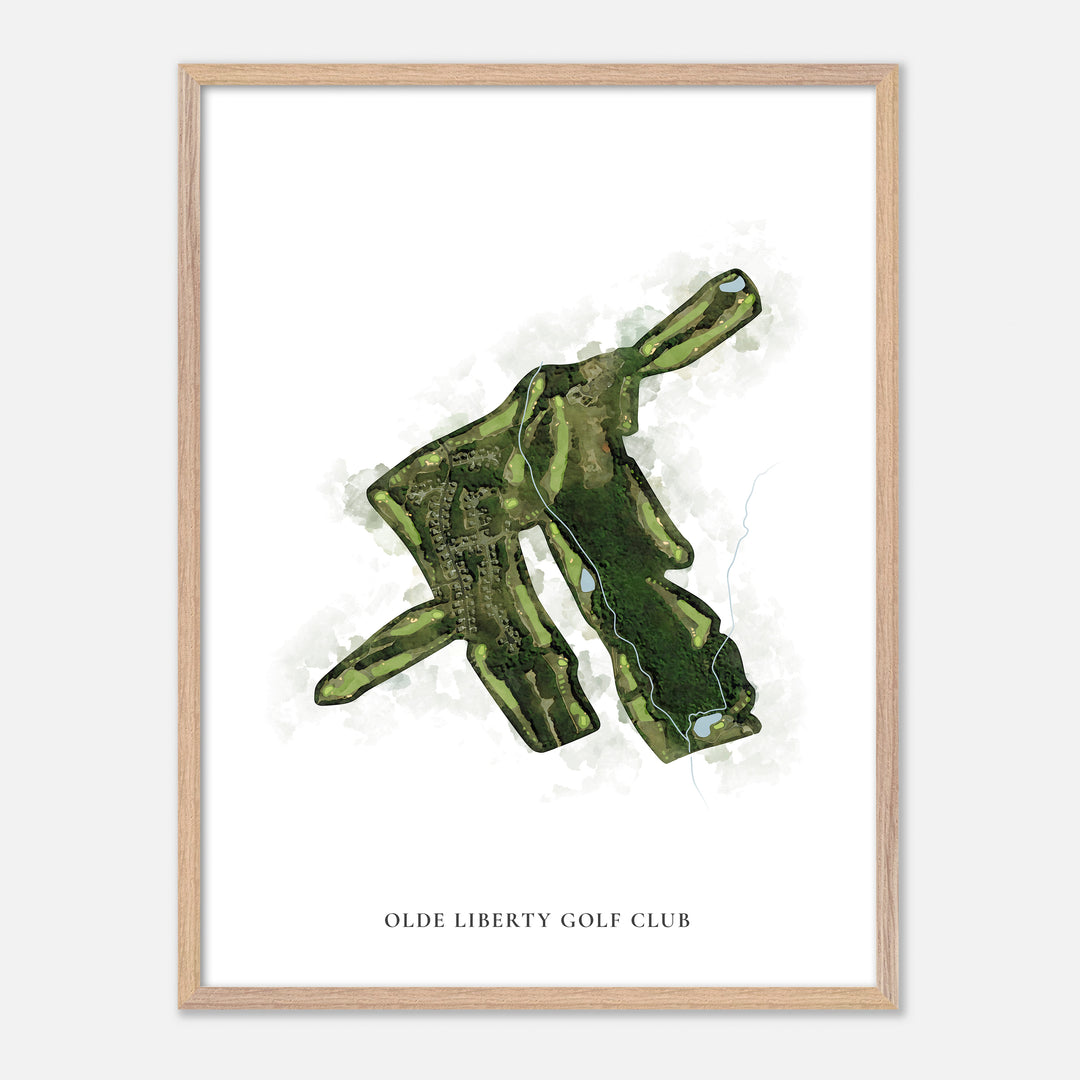 Print of Olde Liberty Golf Club Classic Map