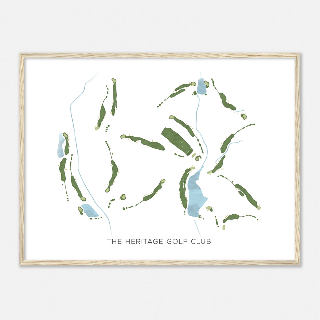Print of The Heritage Golf Club Modern Map