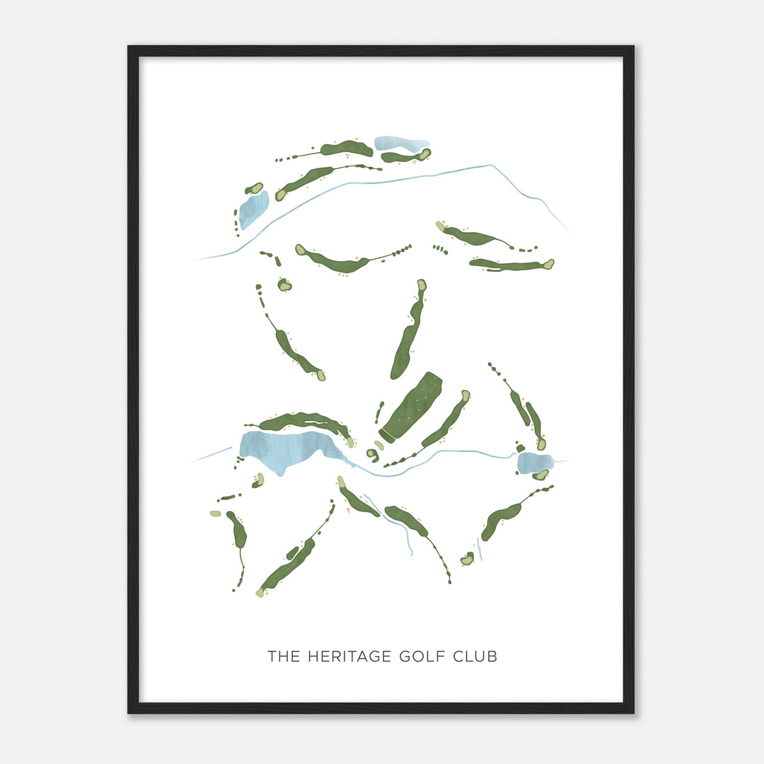 Print of The Heritage Golf Club Modern Map