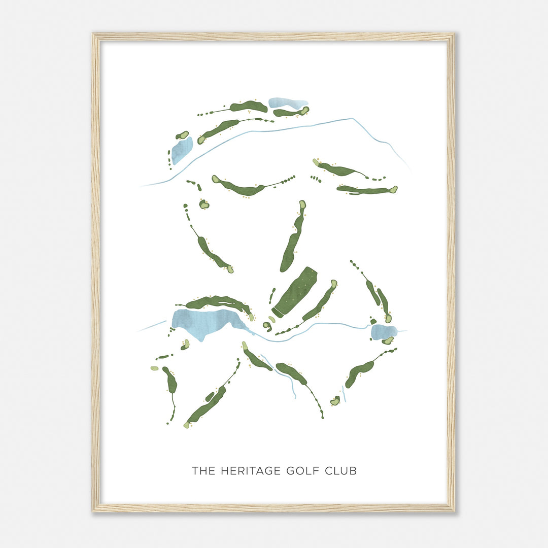 Print of The Heritage Golf Club Modern Map