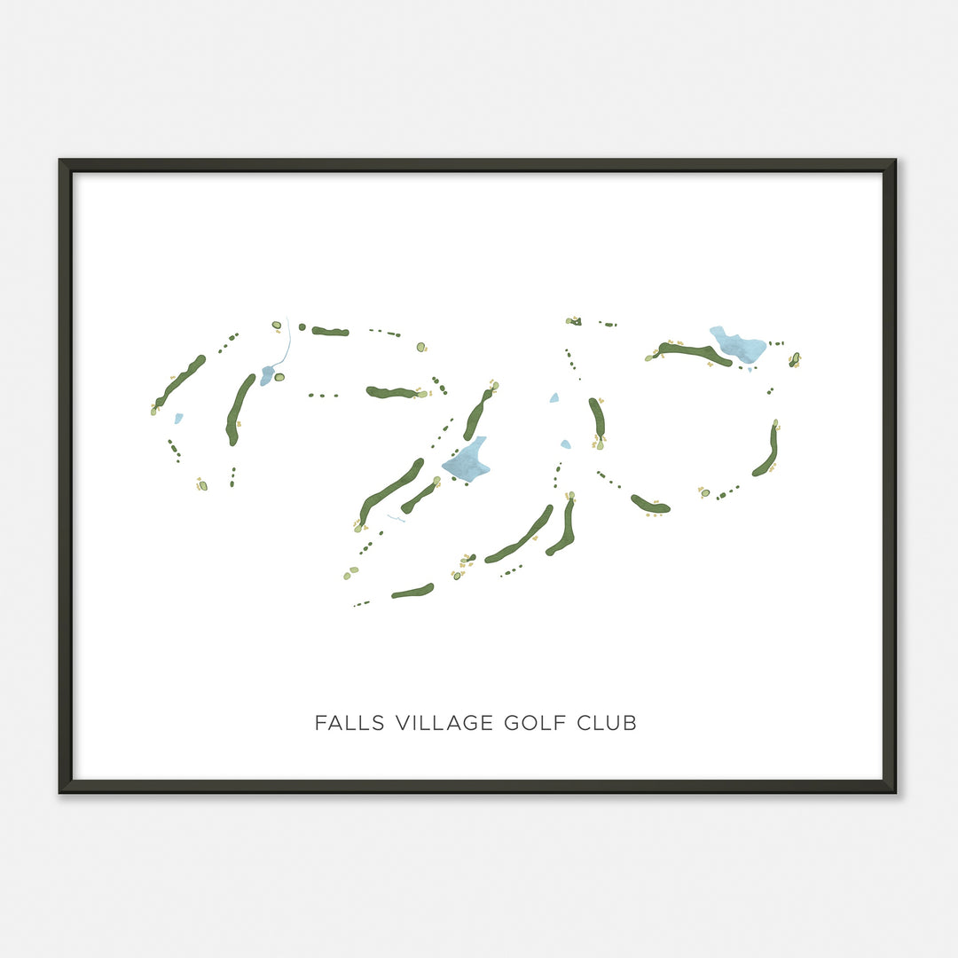 Print of Falls Village Golf Club Modern Map