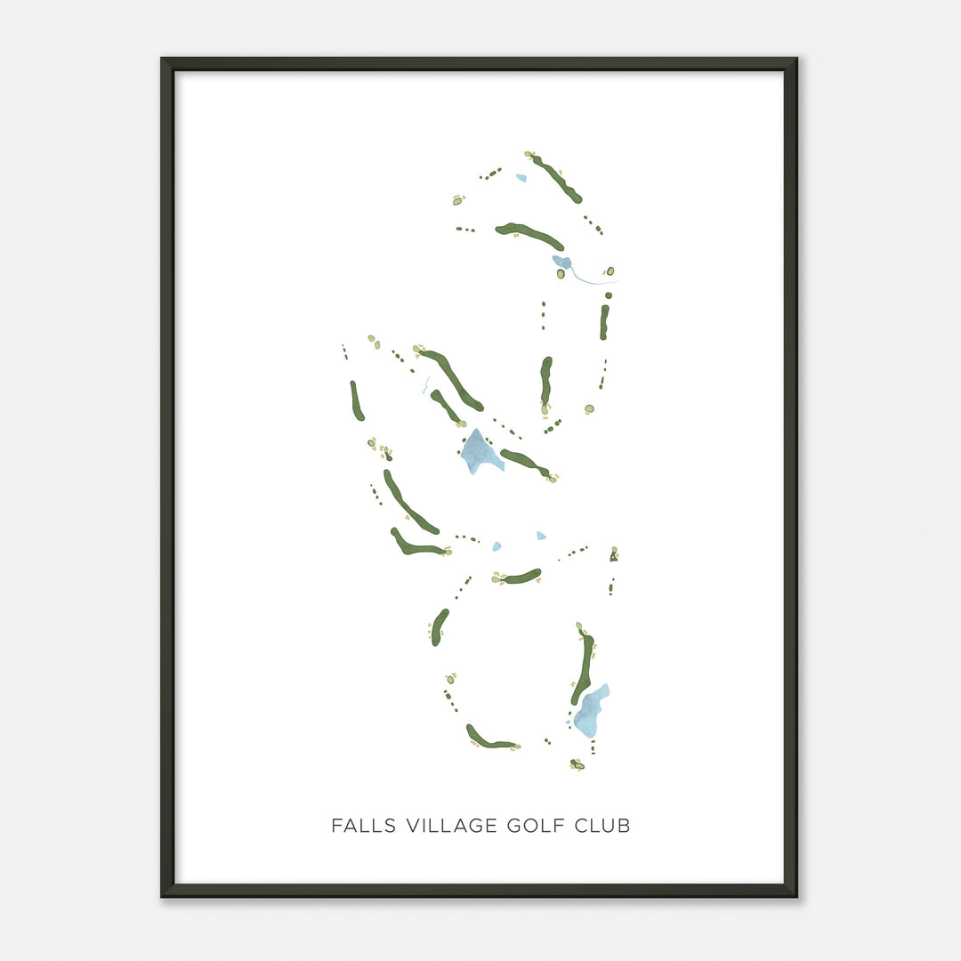 Print of Falls Village Golf Club Modern Map