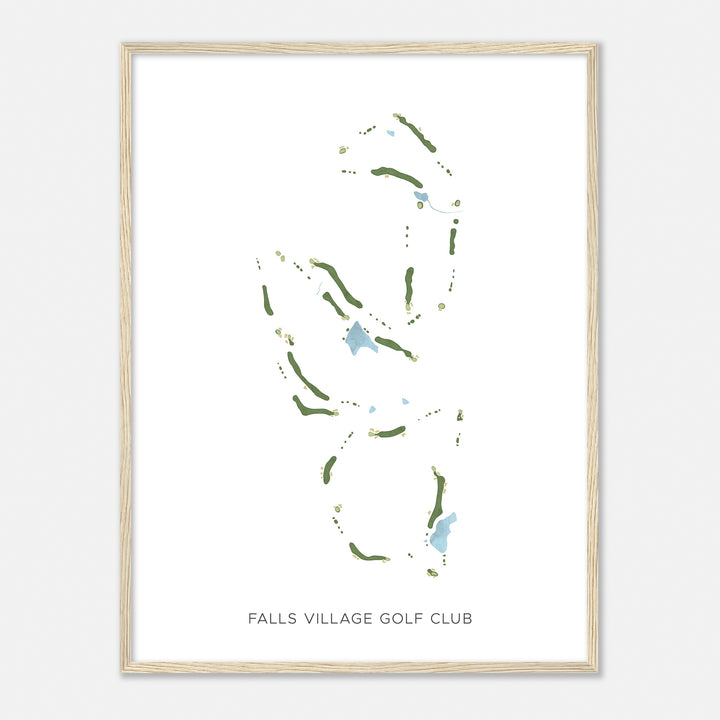 Print of Falls Village Golf Club Modern Map