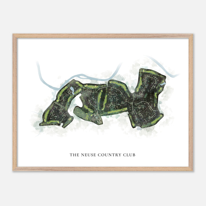 Print of The Neuse Country Club Classic Map