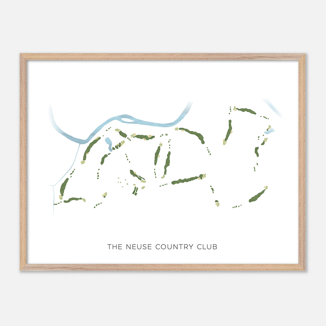 Print of The Neuse Country Club Modern Map