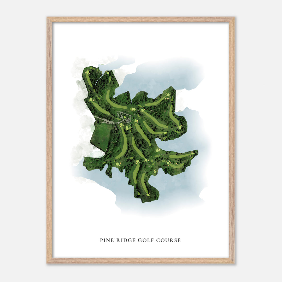 Print of Pine Ridge Golf Course Classic Map