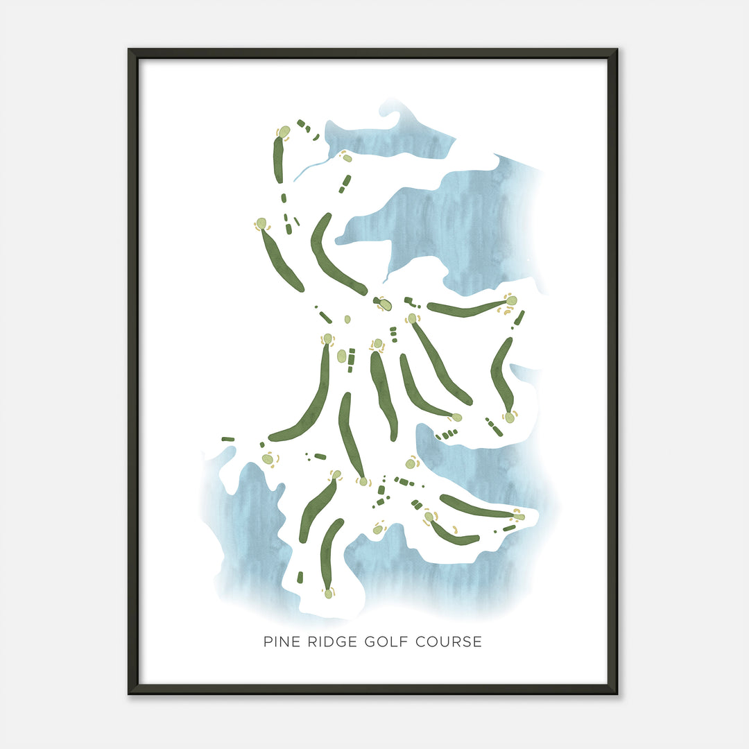 Print of Pine Ridge Golf Course Modern Map