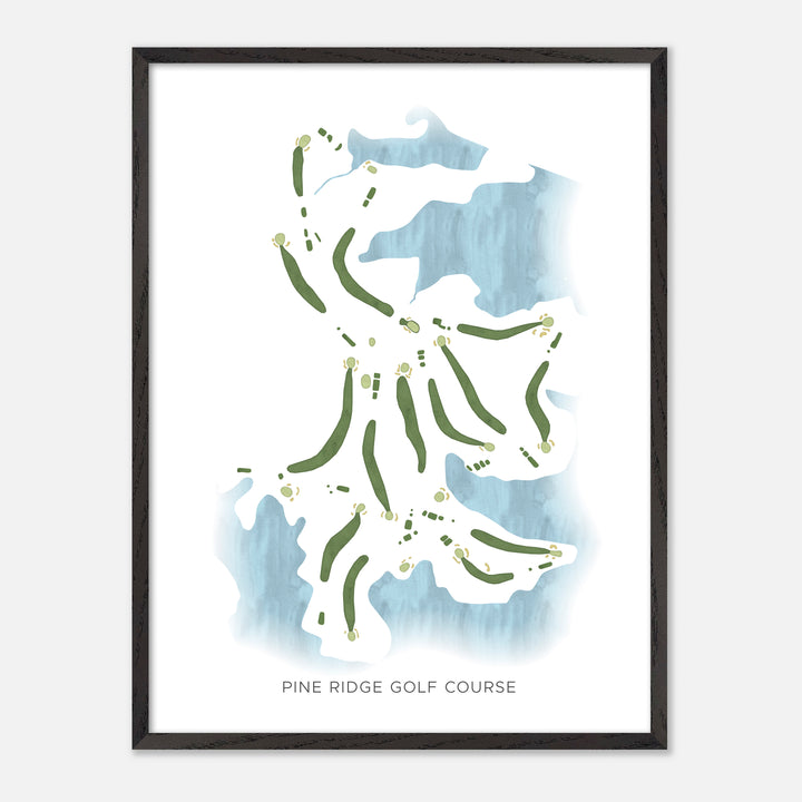 Print of Pine Ridge Golf Course Modern Map