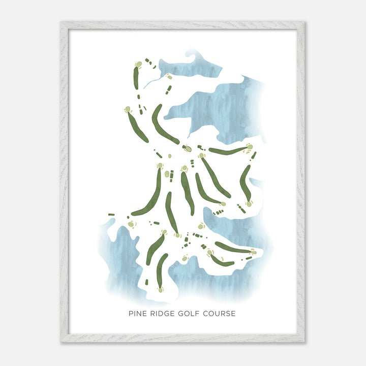 Print of Pine Ridge Golf Course Modern Map